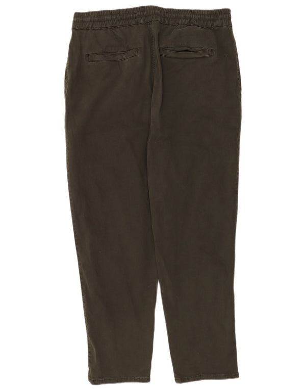 Zara Herre Tapered Chino Bukser Large W32 L26 Khaki Bomuld
