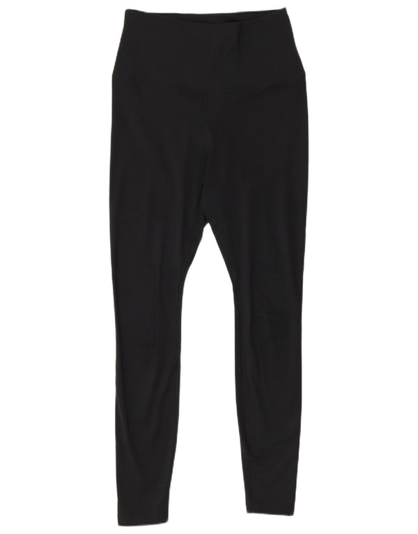 Nike Dame Dri Fit Leggings UK 10 Small Black Polyester