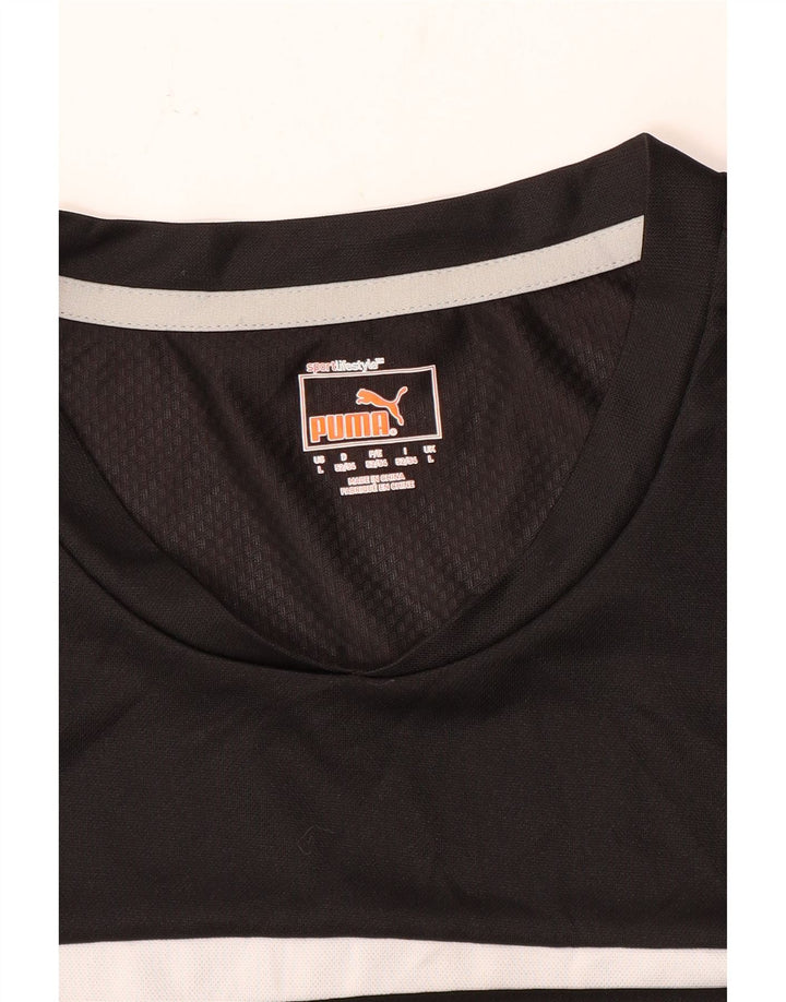 Puma Herre T-Shirt Top Stor Sort Colourblock