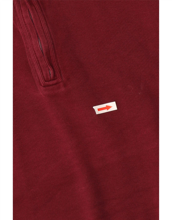 Marks & Spencer Herre Blue Harbor Sweatshirt Jumper Medium Burgundy