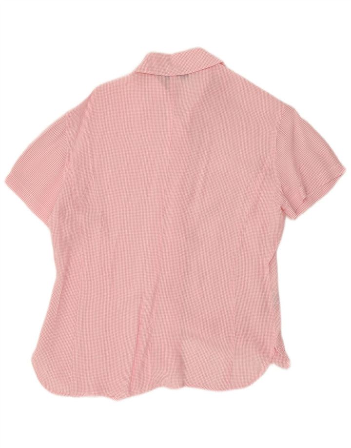 Roberta Puccini Dame Kortærmet Bluse IT 44 Medium Pink Gingham