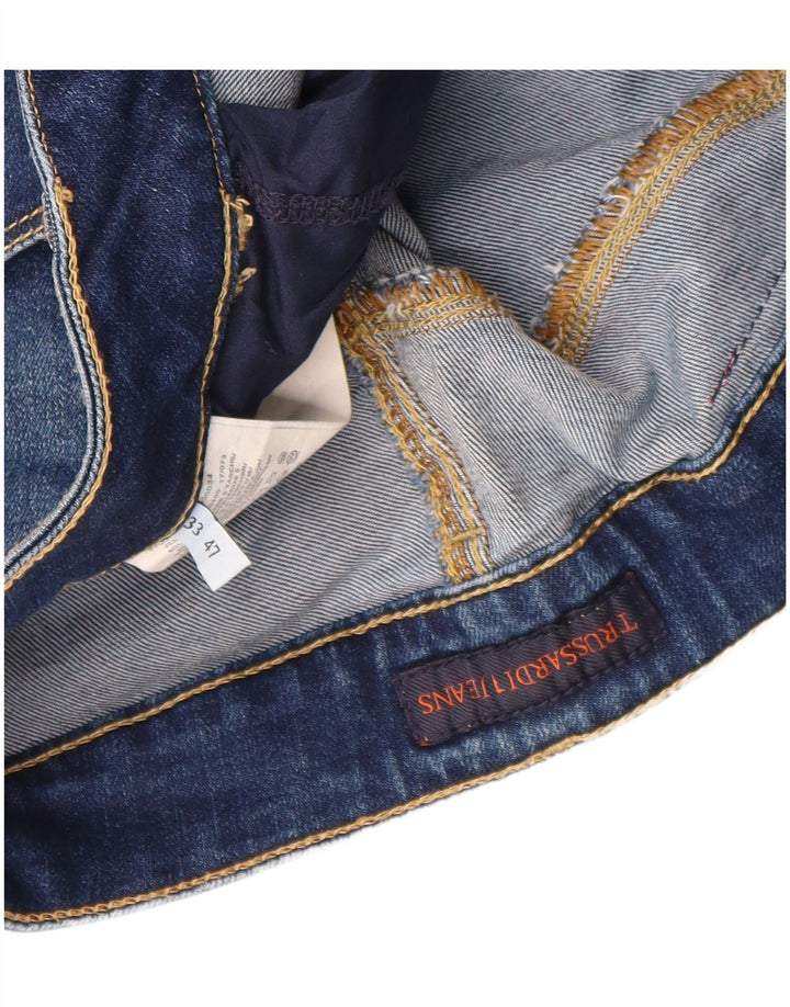 Trussardi Dame Slim Jeans W33 L27 Blå Bomuld