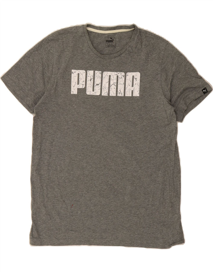 PUMA Mens Graphic T-Shirt Top Large Grey Cotton Vintage Puma and Second-Hand Puma from Messina Hembry 
