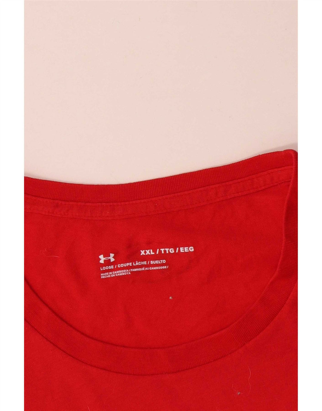 Under Armour Herre T-Shirt Top 2XL Rød