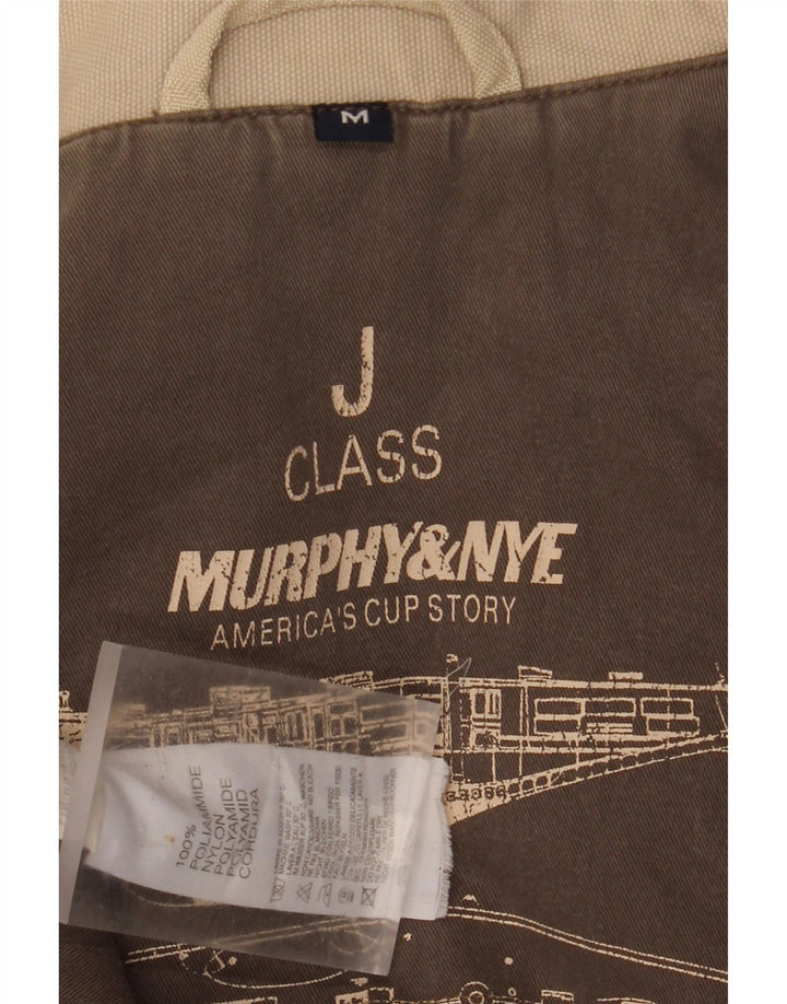 Murphy & Nye Herre Windbreaker Jacket UK 38 Medium Beige Nylon