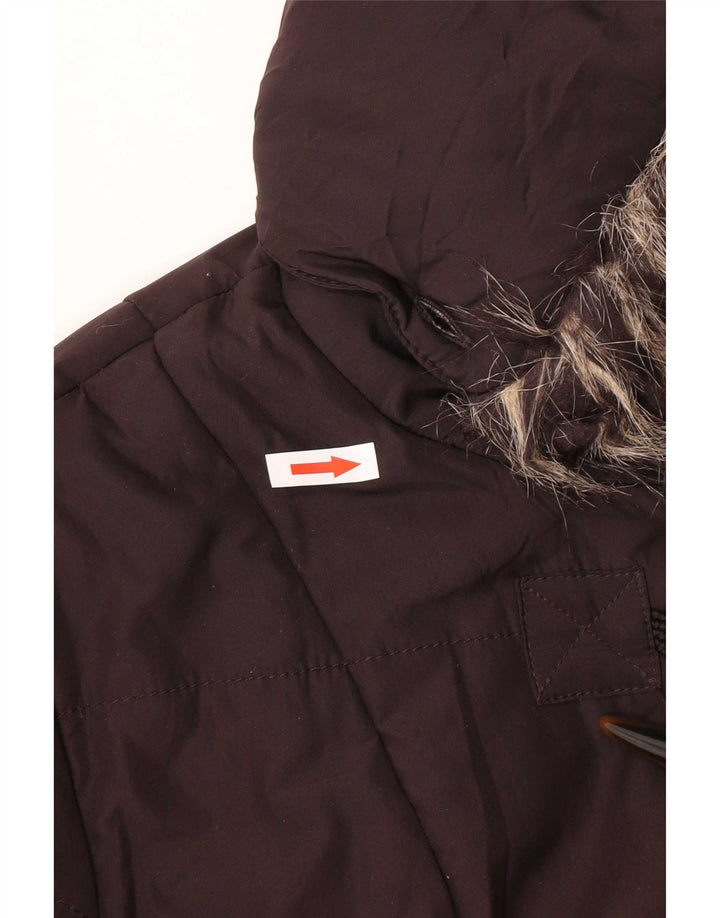M&Co Dame Hooded Polstret Frakke UK 18 XL Brun Polyester