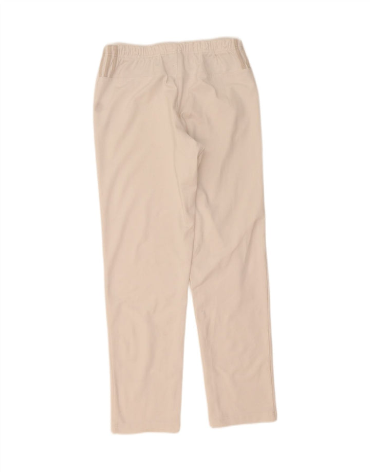ADIDAS Womens Tracksuit Trousers UK 16 Large Off White Polyester