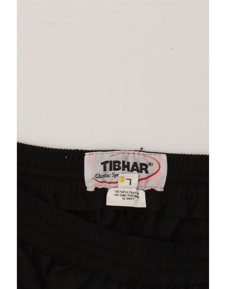 VINTAGE Womens Sport Shorts UK 14 Large  Black Colourblock Polyester Vintage Vintage and Second-Hand Vintage from Messina Hembry 