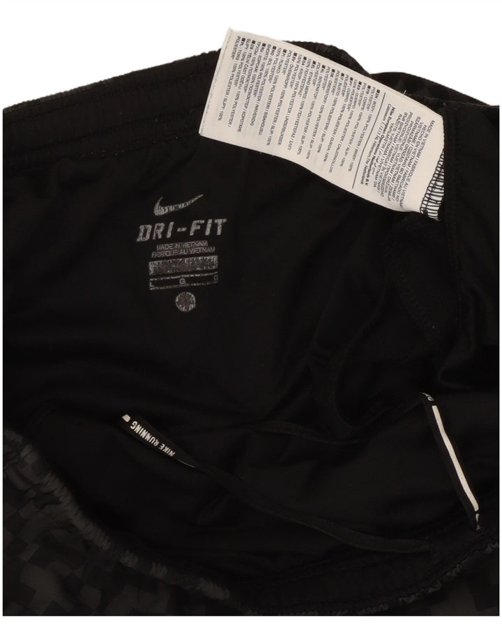 Nike Herre Dri Fit sportsshorts store sorte geometriske polyester