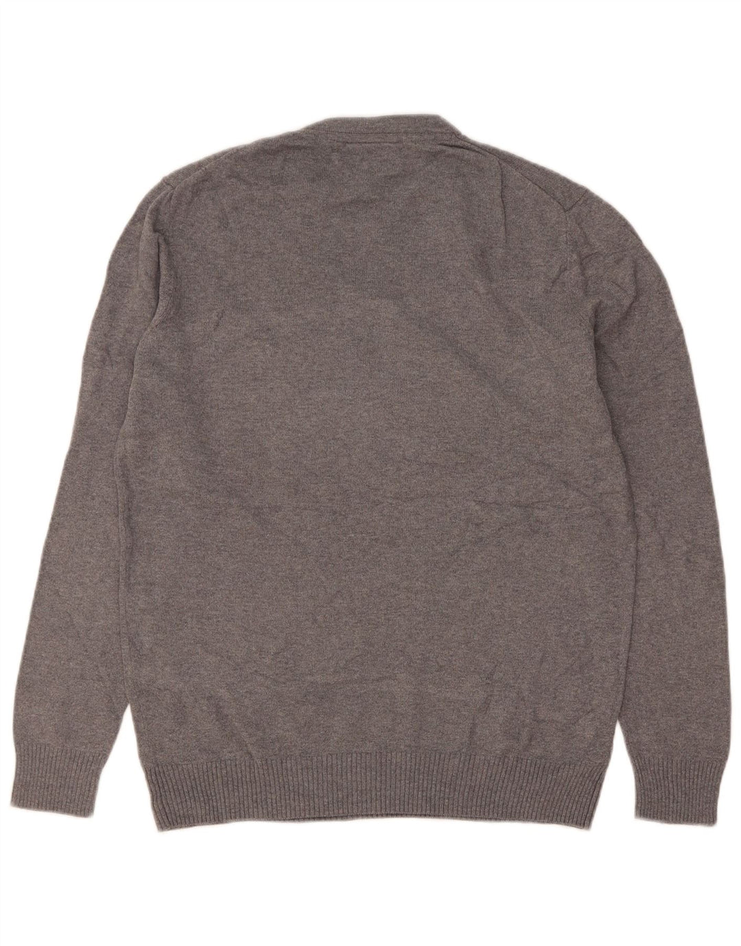 Lyle & Scott Herre sweater med rund hals, lille grå flækket bomuld