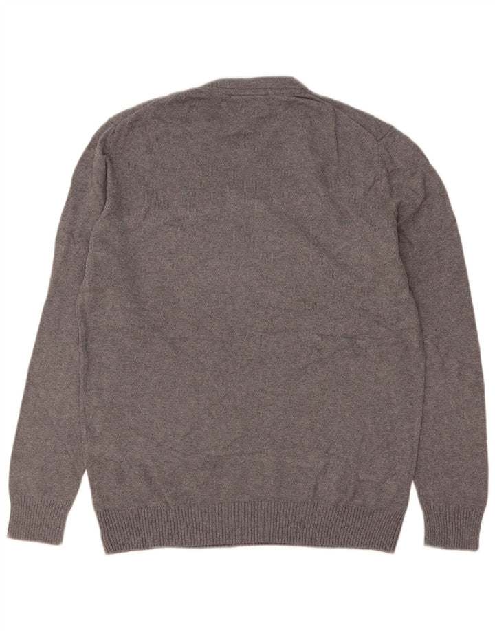 Lyle & Scott Herre sweater med rund hals, lille grå flækket bomuld