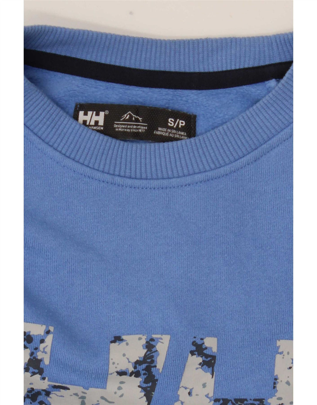 Helly Hansen Graphic Sweatshirt Jumper UK 10 Small Blue