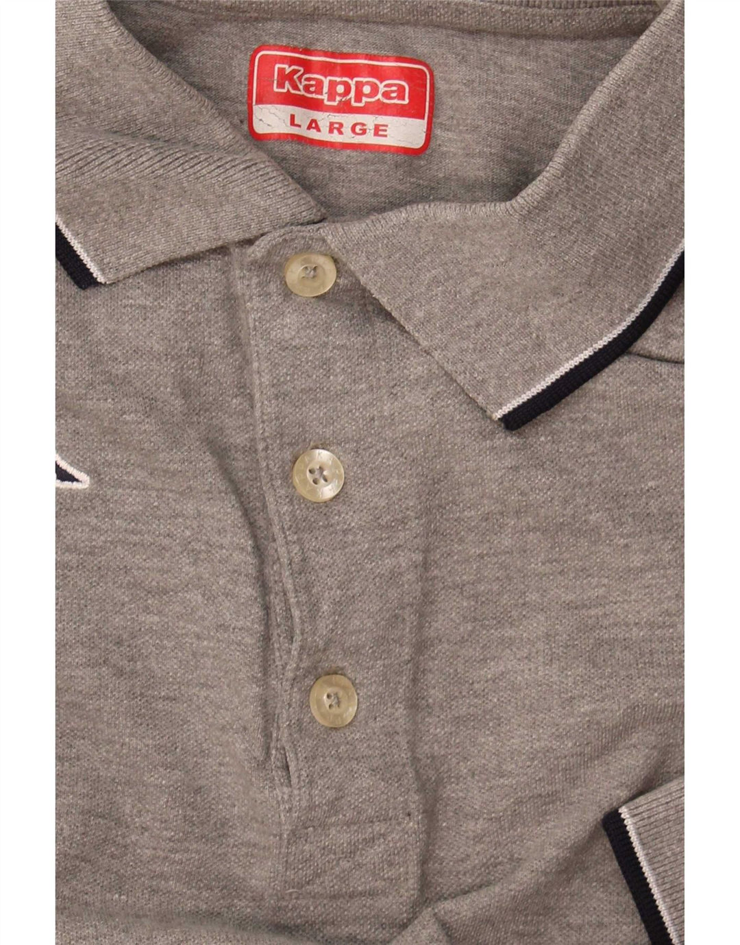 Kappa herre poloshirt, stor grå flækket