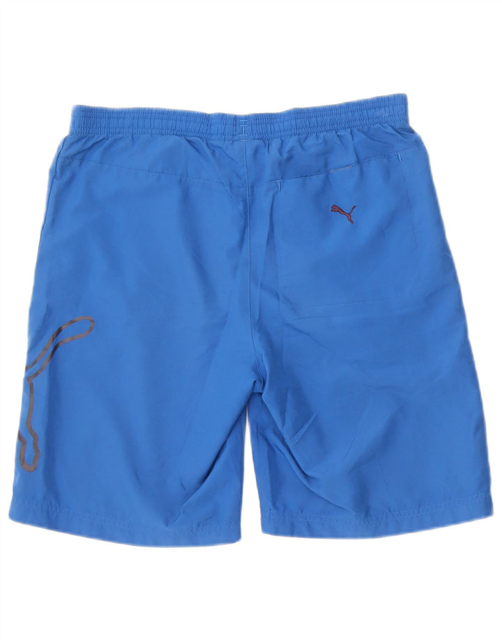 Puma drenge grafiske sportsshorts 13-14 år blå polyester