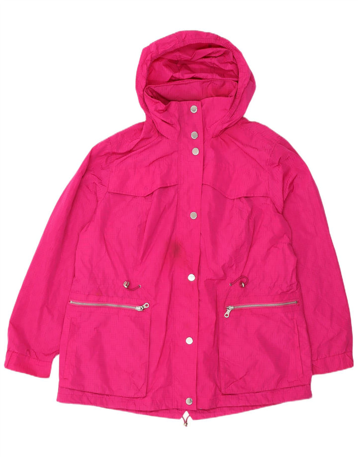 Marks & Spencer Regnjakke med hætte til kvinder UK 18 XL Pink Polyester
