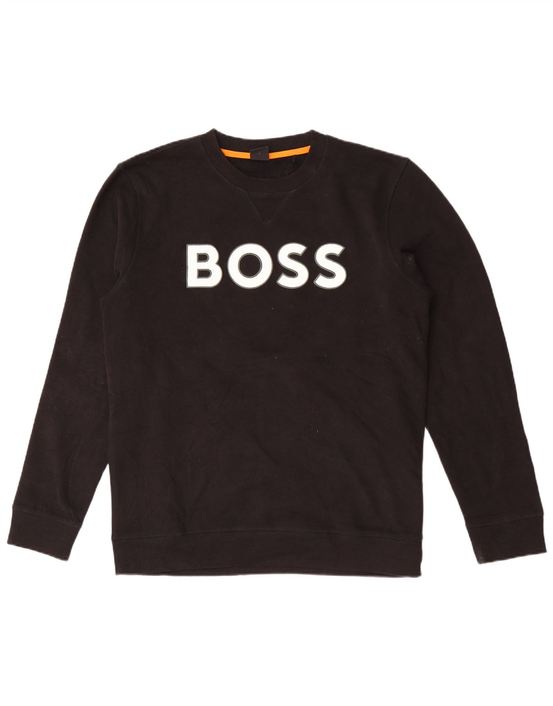 Hugo Boss Herre Grafisk Sweatshirt Jumper Stor Sort Bomuld
