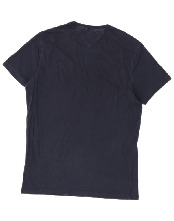 Tommy Hilfiger Herre T-Shirt Top Medium Marineblå Bomuld