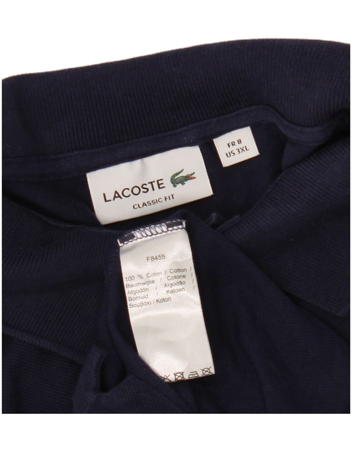 LACOSTE Poloshirt til mænd i klassisk pasform størrelse 8 3XL marineblå bomuld