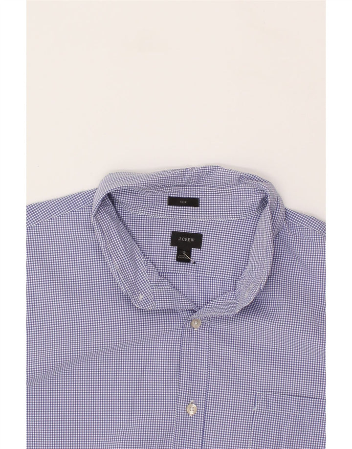 J. CREW Mens Slim Shirt XL Blue Gingham Cotton Vintage J. Crew and Second-Hand J. Crew from Messina Hembry 
