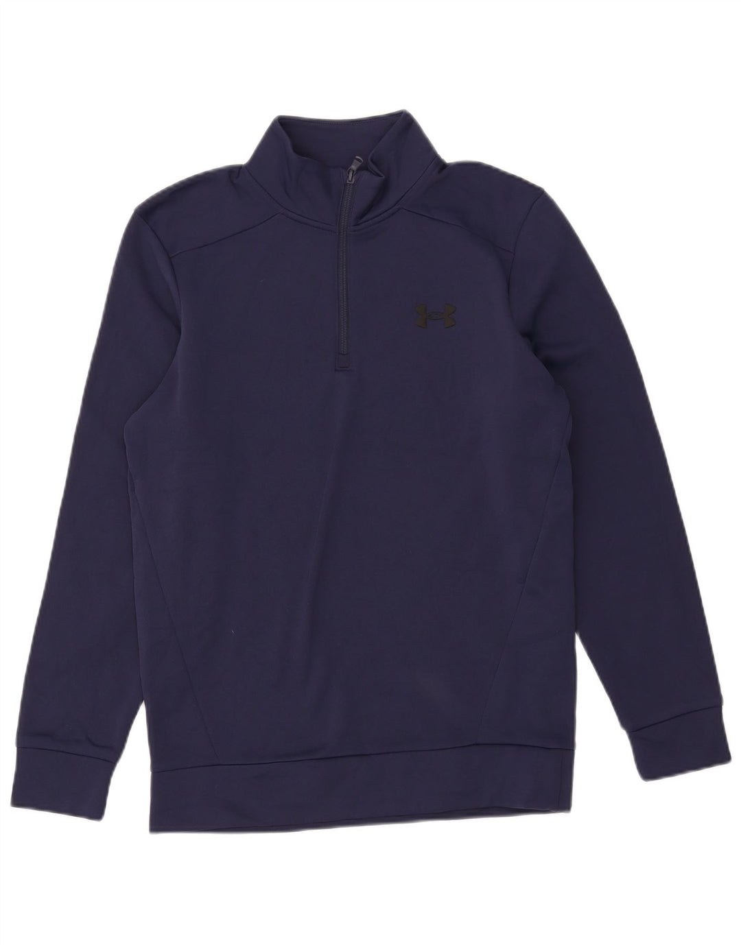 Under Armour Herre Zip Neck Sweatshirt Jumper Small Navy Blue Polyester