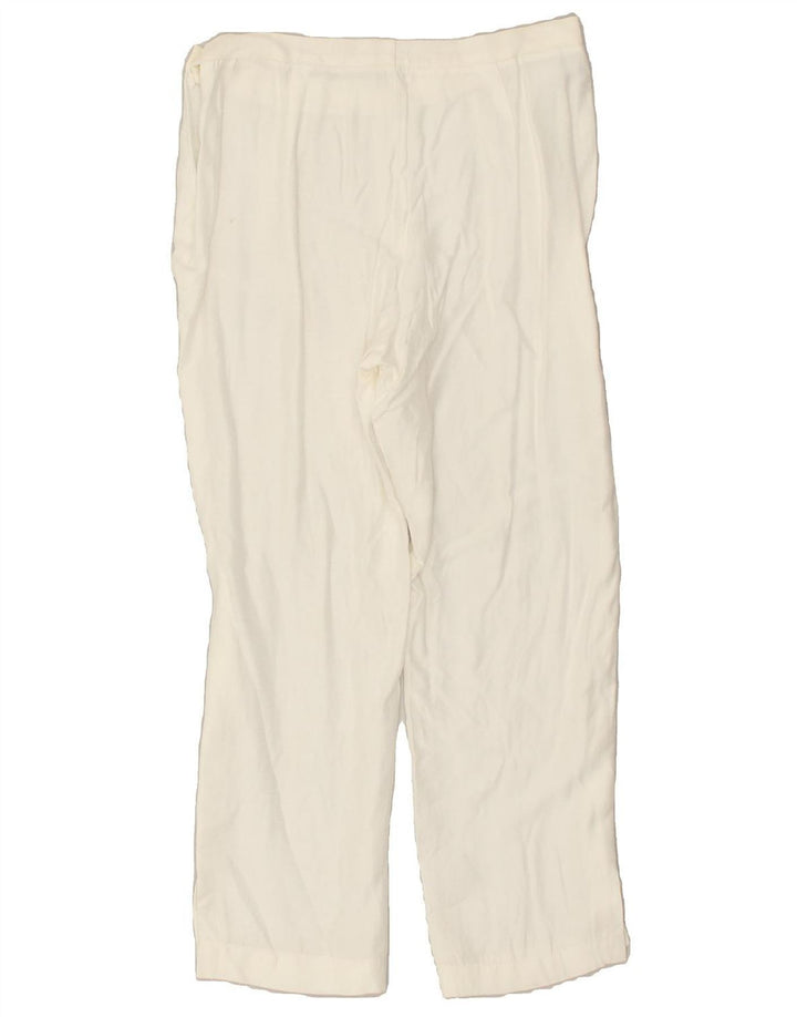 VINTAGE Womens Straight Suit Trousers EU 36 Small W28 L25 White | Vintage Vintage | Thrift | Second-Hand Vintage | Used Clothing | Messina Hembry 