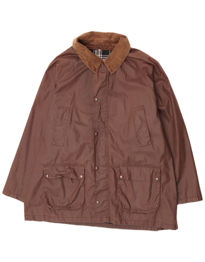 Brugi Herre vokset bomuldsjakke IT 56 3XL Brun Bomuld