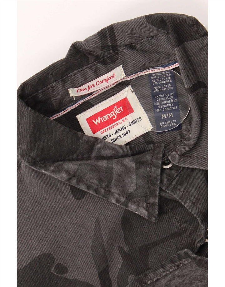 Wrangler Herreskjorte Medium Grå Camouflage Bomuld
