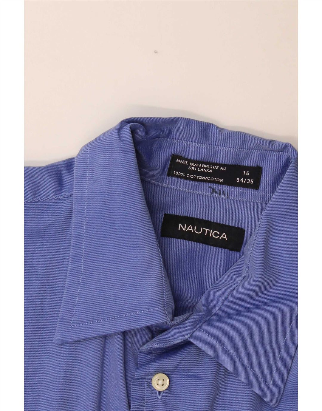 Nautica herreskjorte str. 16 Large Blue Cotton