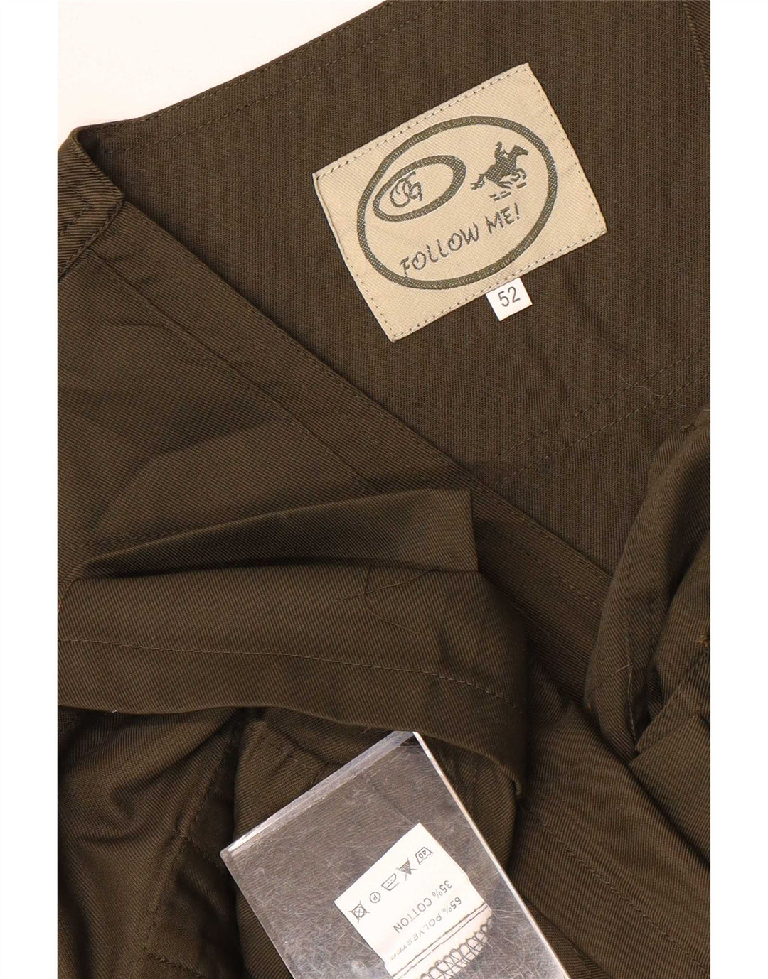 Vintage Herre Utility Gilet IT 52 XL Khaki Polyester