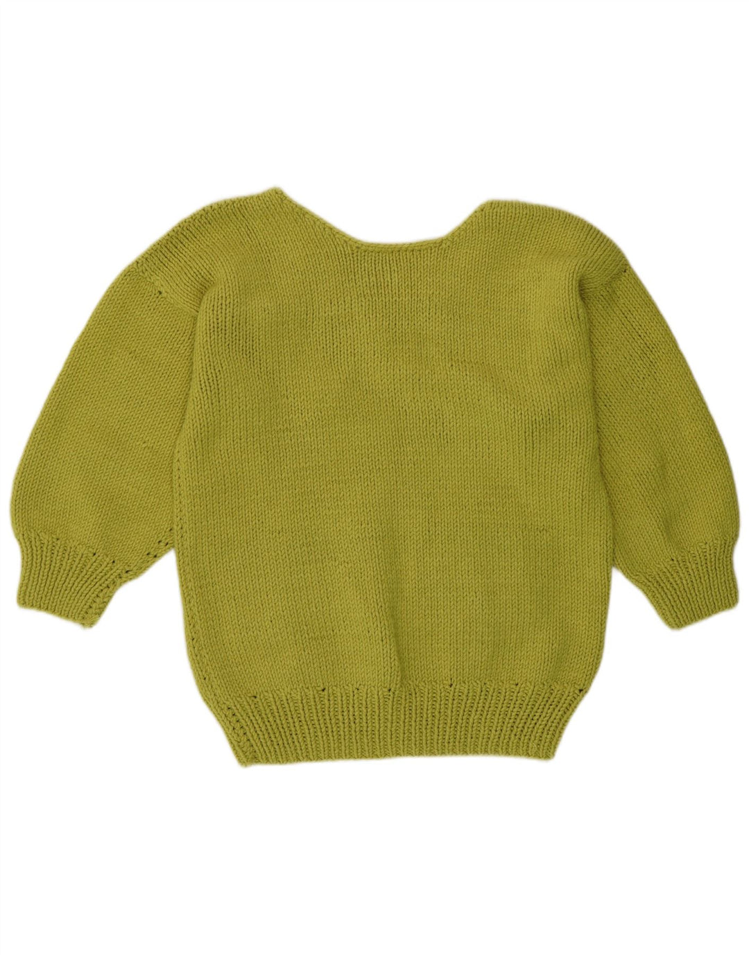 Vintage Womens V-Neck Jumper Sweater UK 16 Large Green