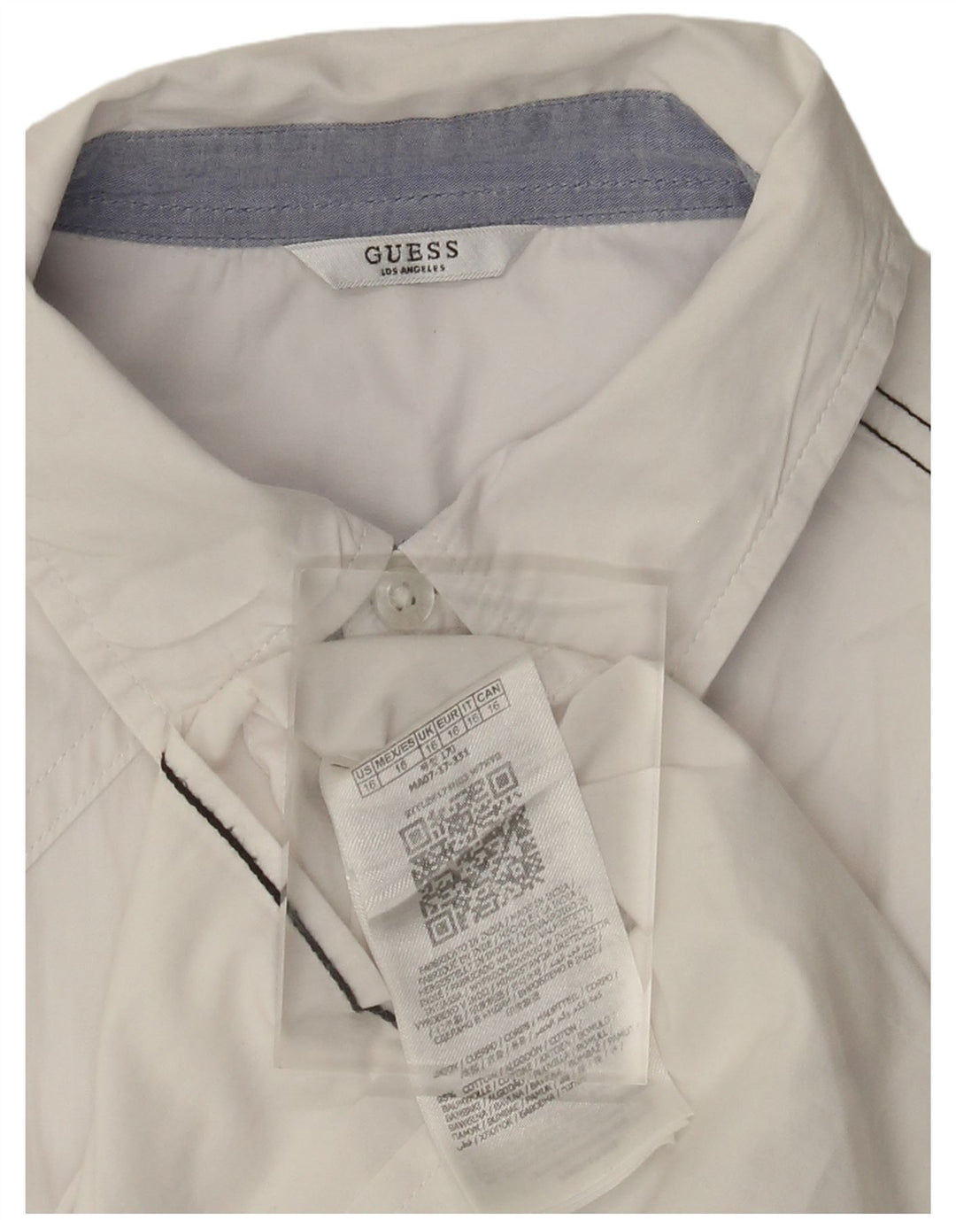 Guess Womens Shirt UK 16 Large White Bomuld