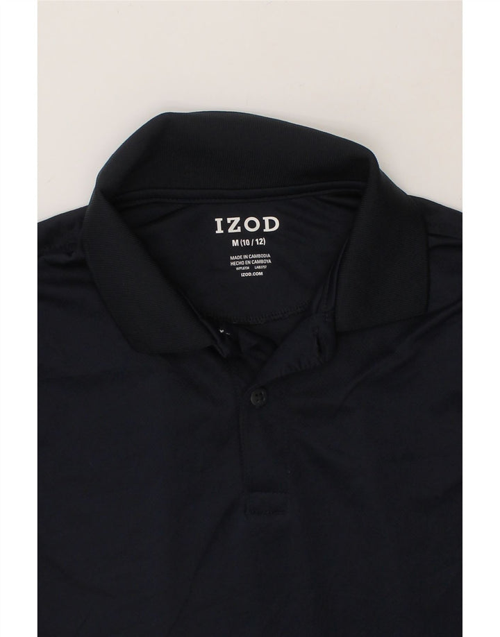 IZOD Boys Polo Shirt 10-11 Years Medium  Navy Blue Polyester Vintage Izod and Second-Hand Izod from Messina Hembry 
