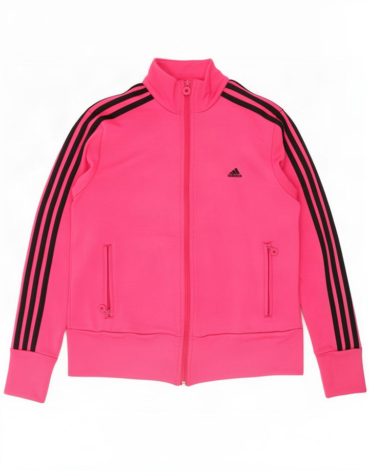 Adidas træningsdragt topjakke til kvinder UK 16 Large Pink Polyester