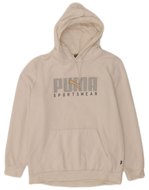 Puma Herre grafisk hættetrøje Jumper Medium White Bomuld Sports