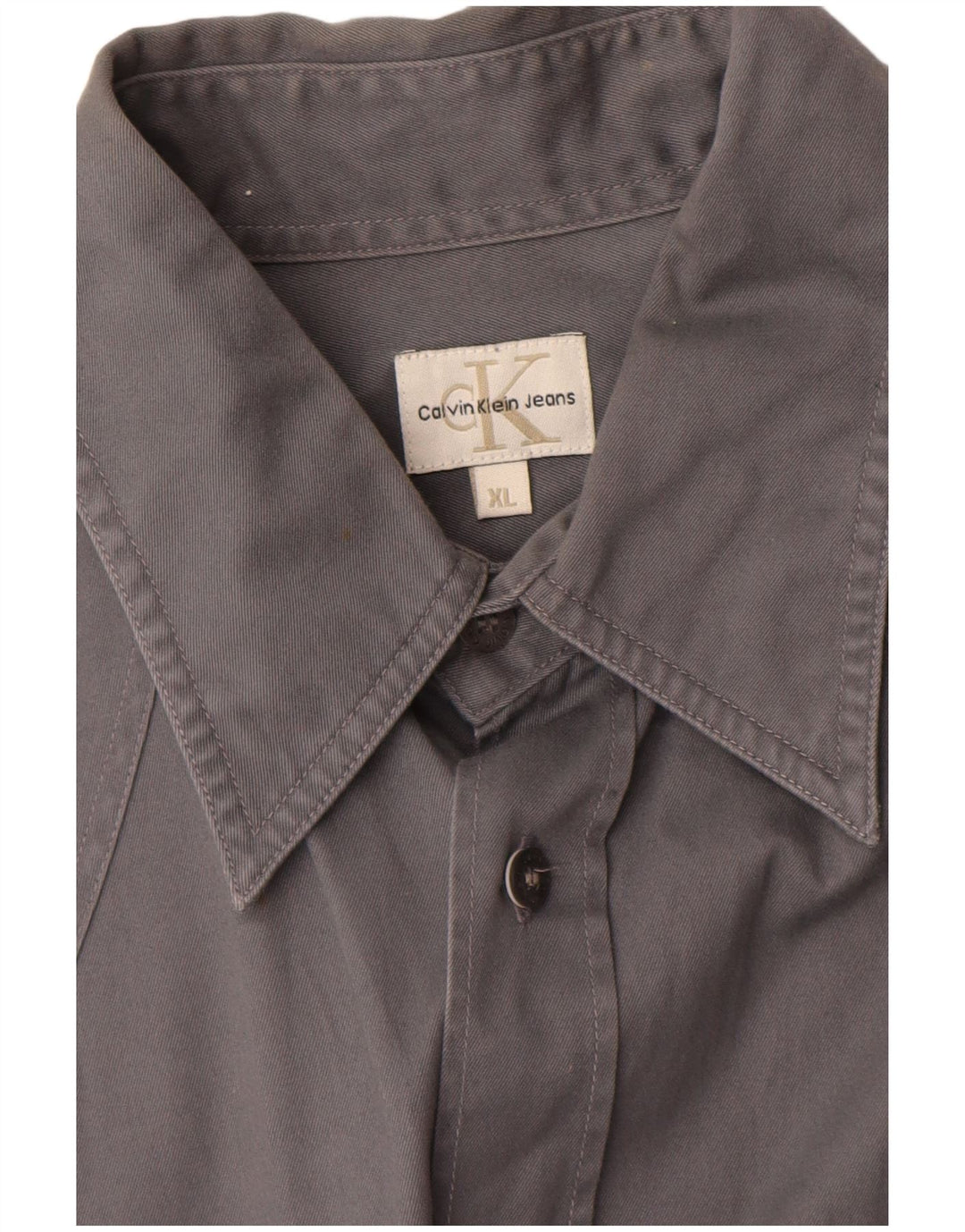 Calvin Klein Jeans Western skjorte herre XL Grå bomuld
