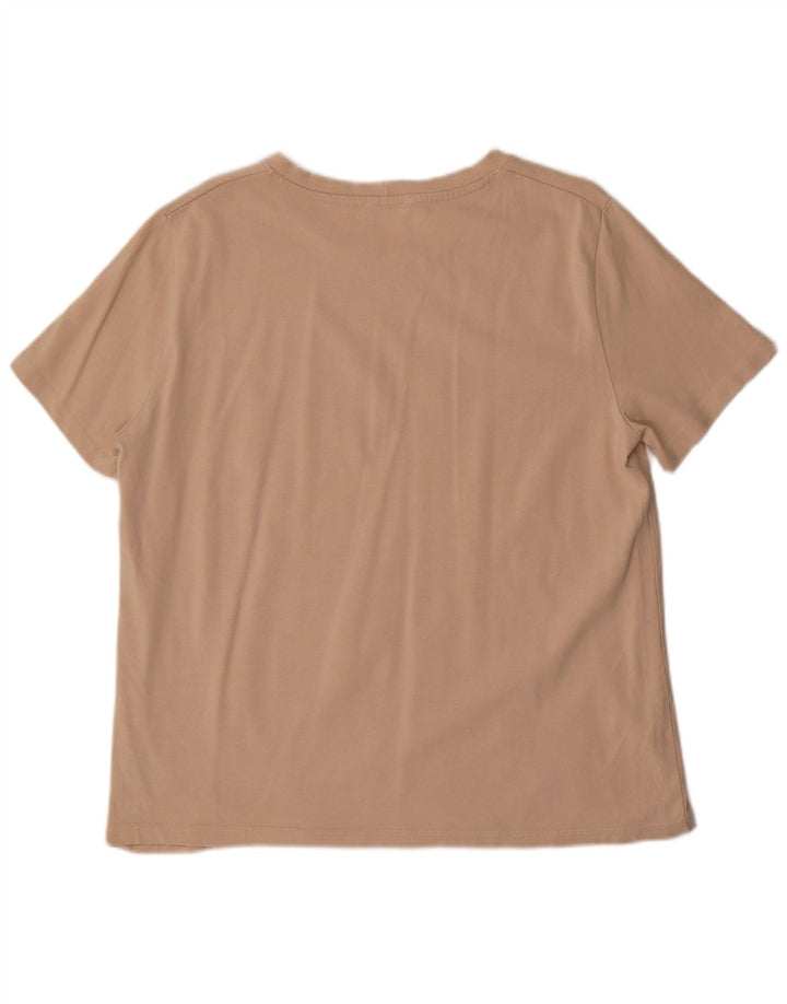 Zara Dame T-Shirt Top UK 18 XL Beige