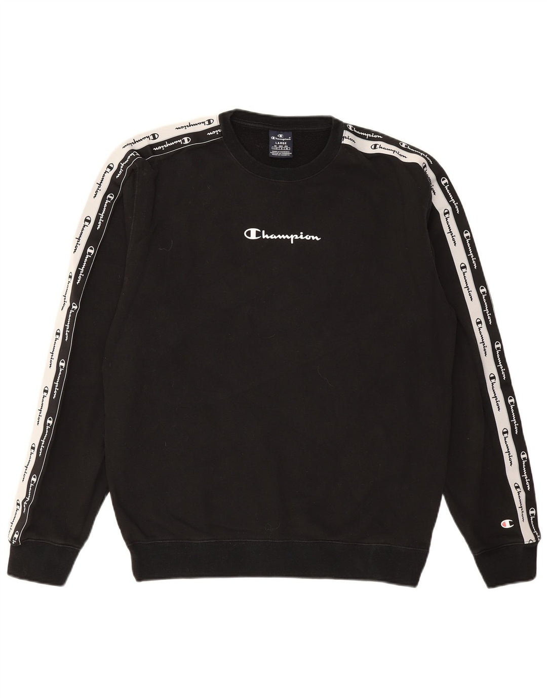 CHAMPION Grafisk sweatshirt til mænd, stor sort bomuld