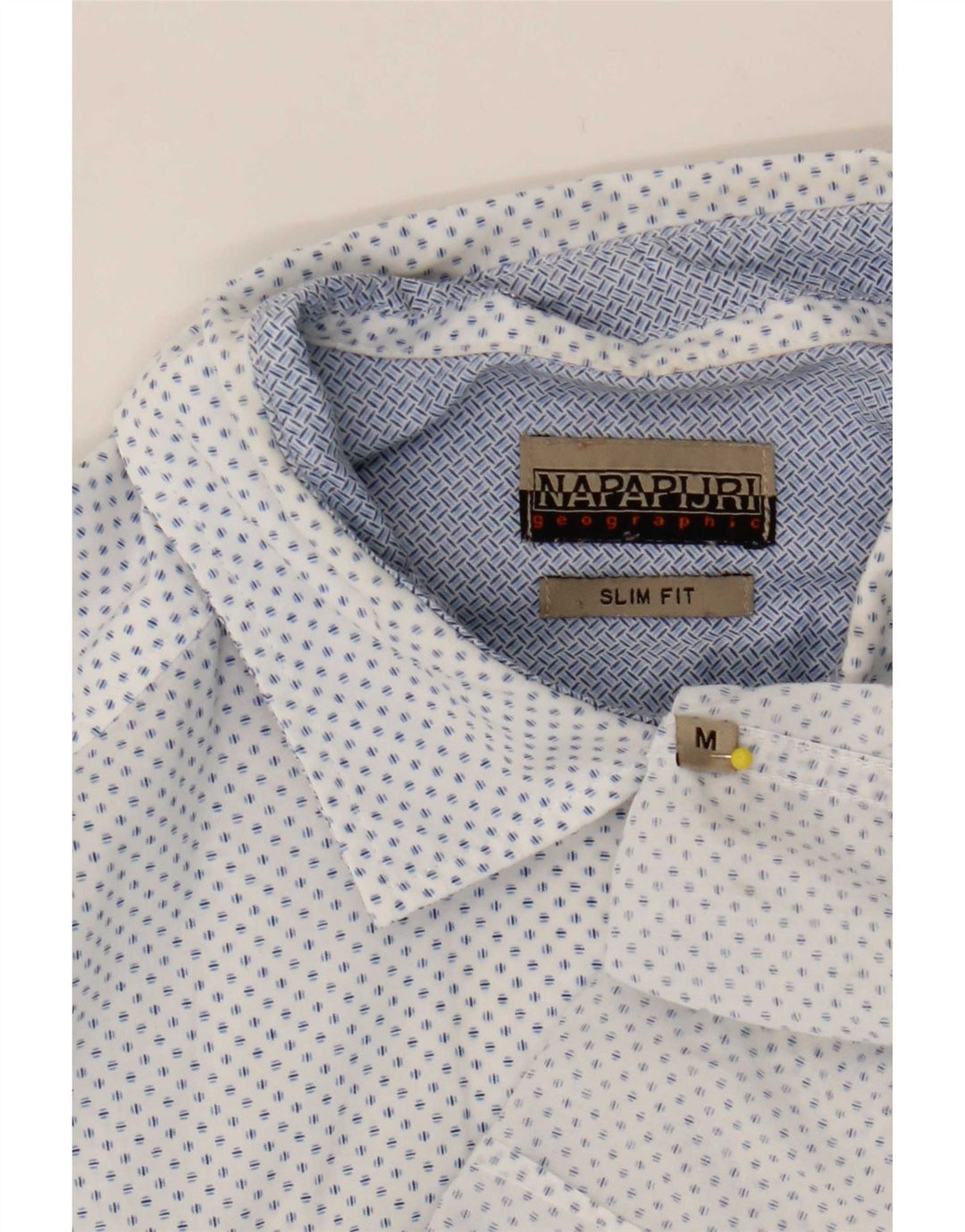 Napapijri Herre Slim Fit skjorte Medium hvid plettet