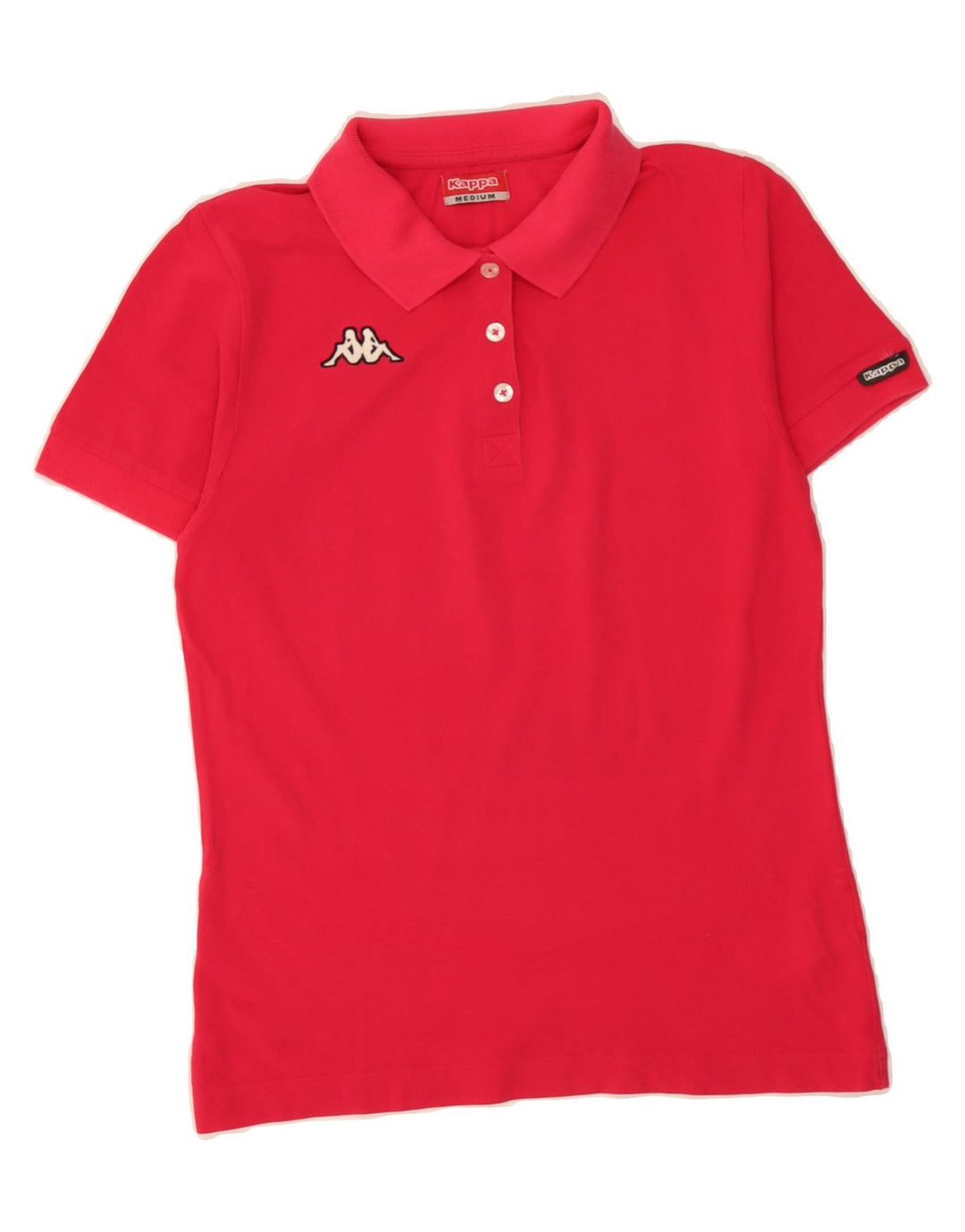KAPPA Womens Polo Shirt UK 12 Medium Pink Cotton Vintage Kappa and Second-Hand Kappa from Messina Hembry 