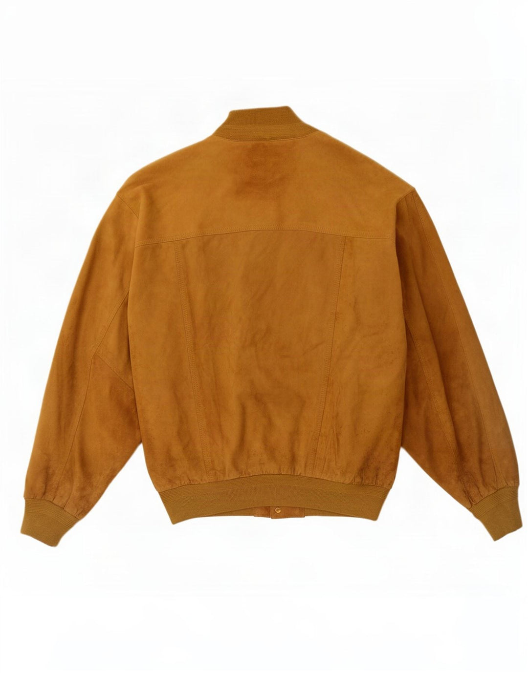 Vintage herre ruskind bomberjakke IT 56 3XL beige læder