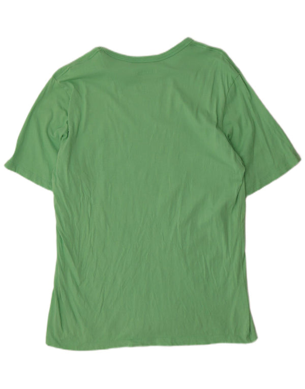 Champion Herre Grafisk T-Shirt Top 2XL Grøn Bomuld