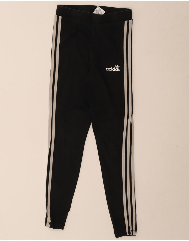 Adidas Dame Leggings UK 10 Small Black Bomuld