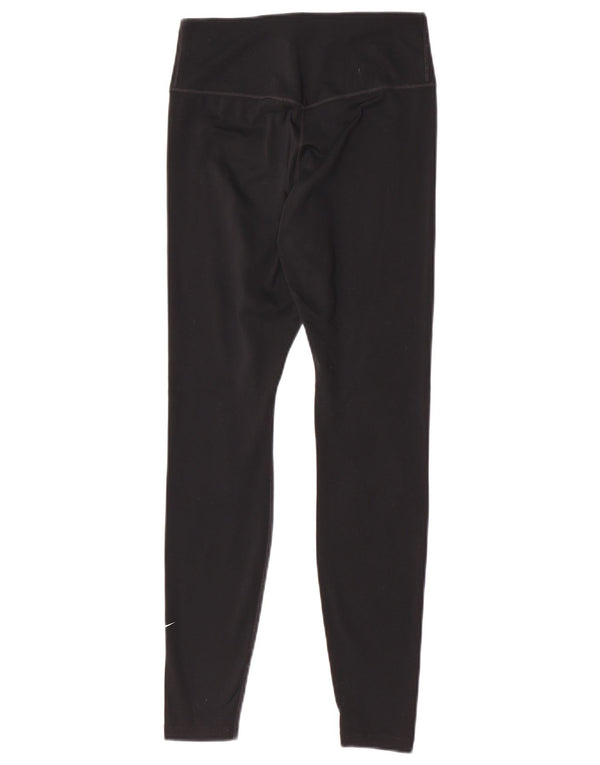 Nike Dame Dri Fit Leggings UK 8 Small Black Polyester Sports