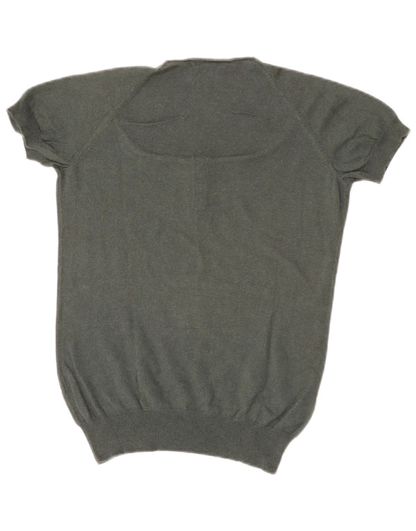 Massimo Dutti Dame Boat Neck Jumper Sweater UK 10 Small Khaki