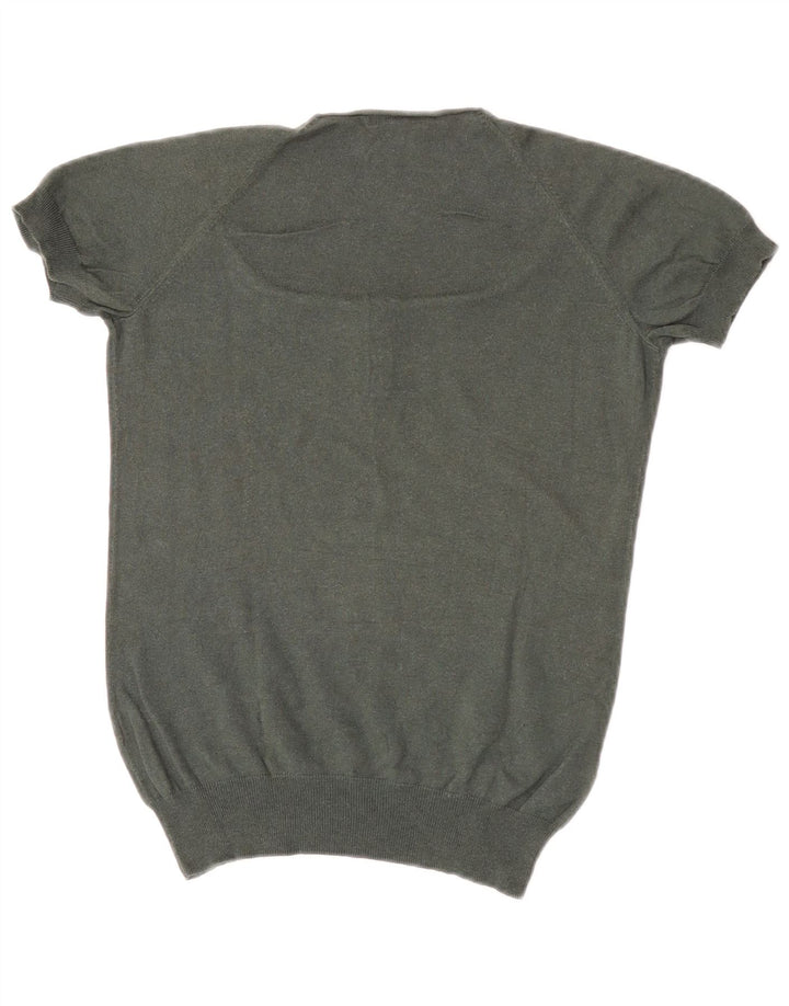 Massimo Dutti Dame Boat Neck Jumper Sweater UK 10 Small Khaki