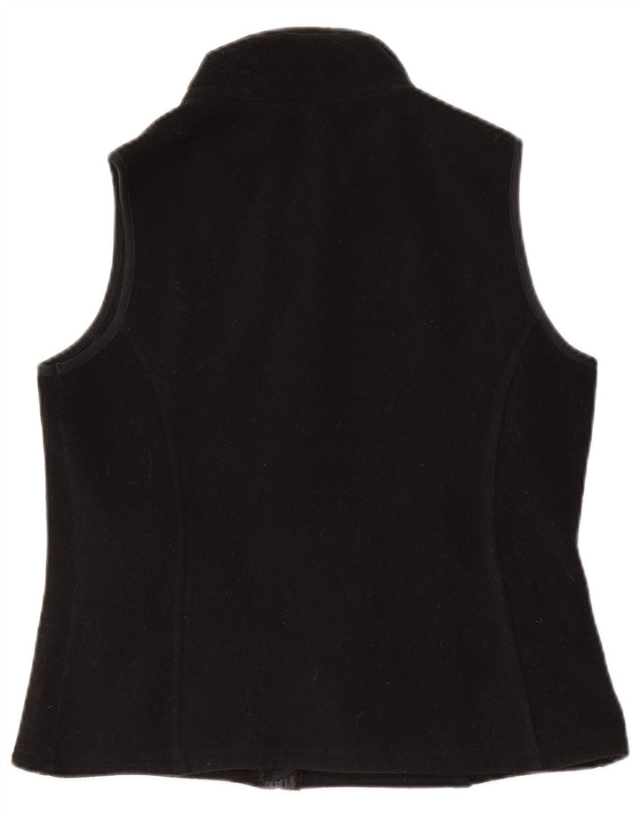 Marks & Spencer Dame Fleece Gilet UK 10 Small Black Polyester