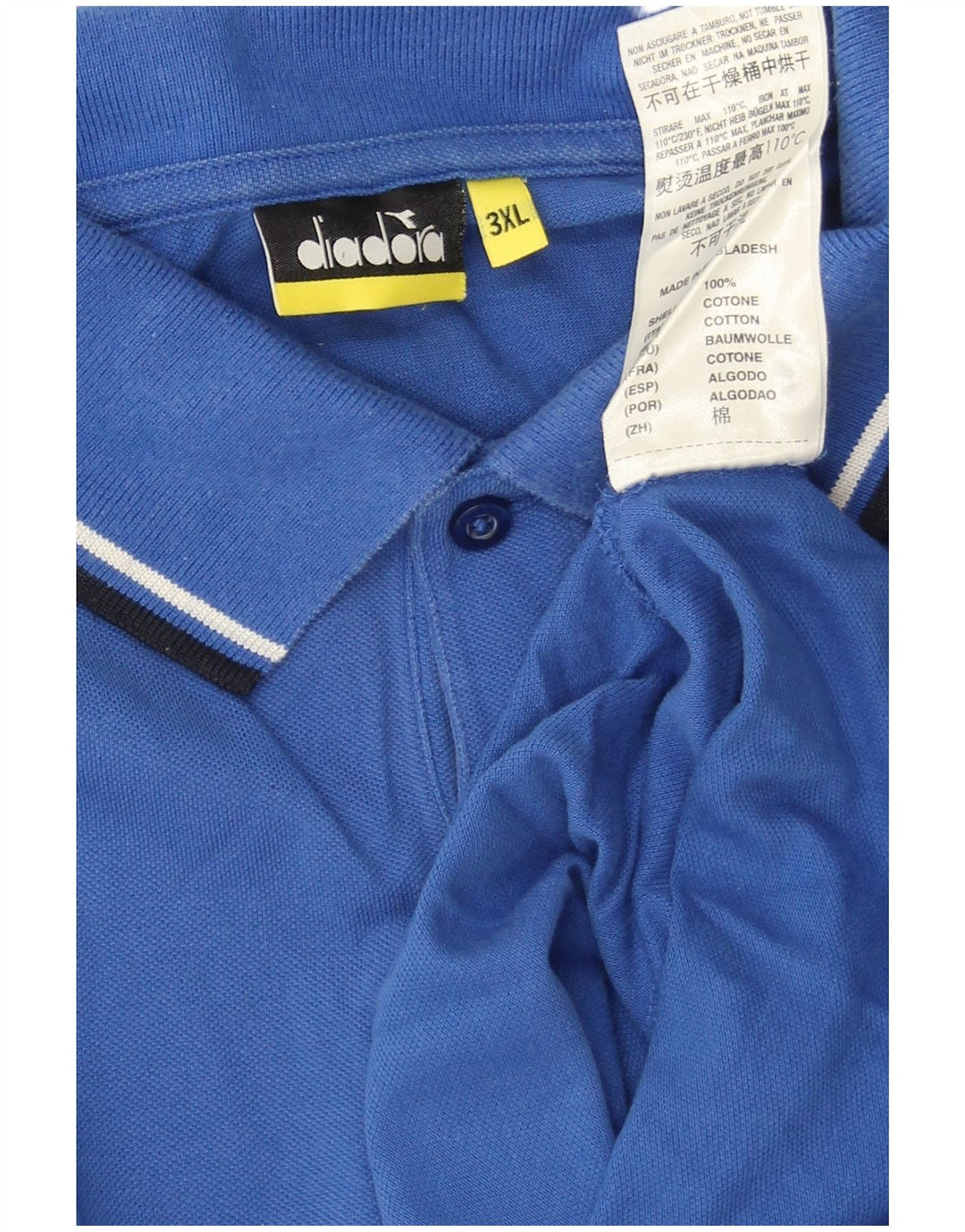 Diadora herre poloskjorte 3XL blå bomuld