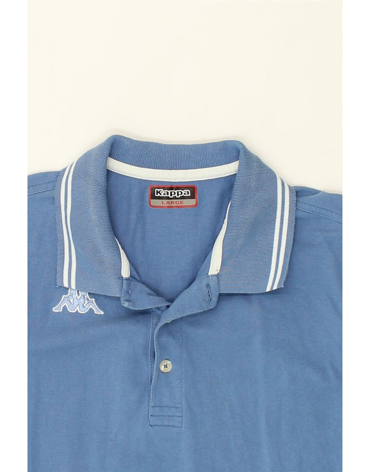 KAPPA Mens Polo Shirt Large Blue Cotton Vintage Kappa and Second-Hand Kappa from Messina Hembry 