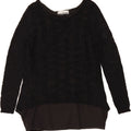 D.E.C.K. BY DECOLLAGE Womens Top Long Sleeve UK 16 Large Black Polyester Vintage D.e.c.k. By Decollage and Second-Hand D.e.c.k. By Decollage from Messina Hembry 