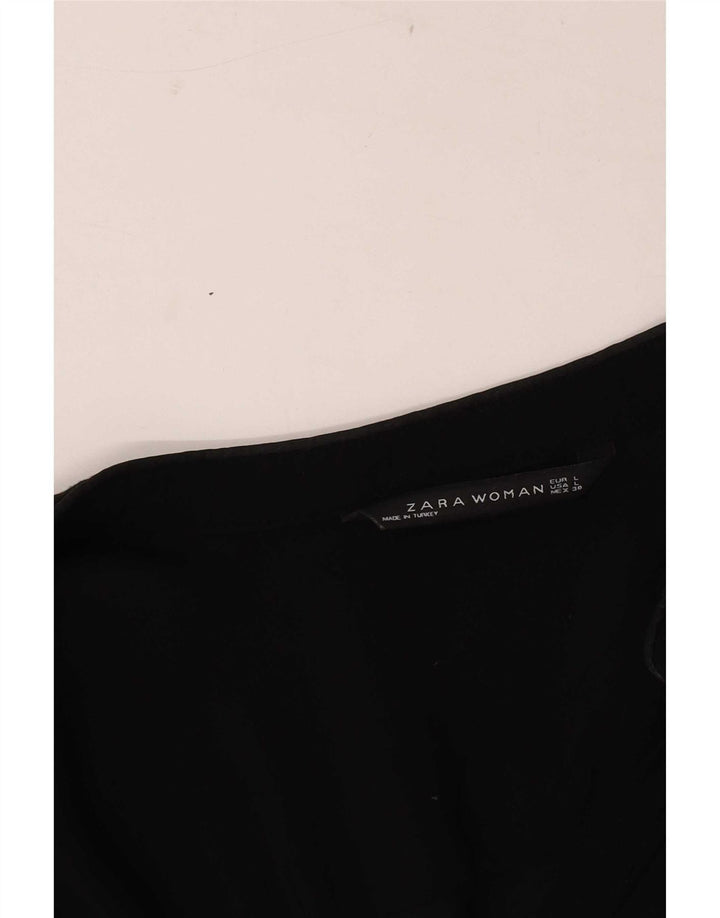 Zara Dame Langærmet Bluse UK 14 Stor Sort